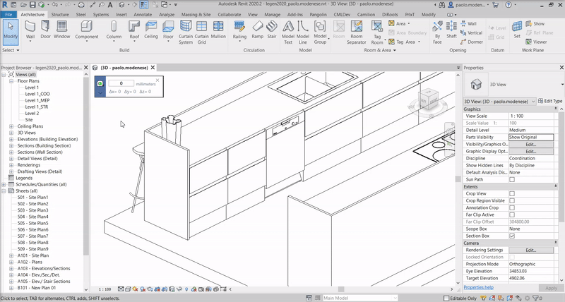 Measure in 3D with Revit