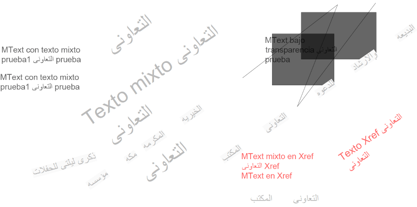 AutoCAD: Arabic text with transparencies and PlotMan